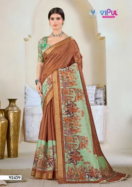 Kalki 92457 To 92465 By Vipul Cotton Designer Sarees Wholesale Price In Surat
